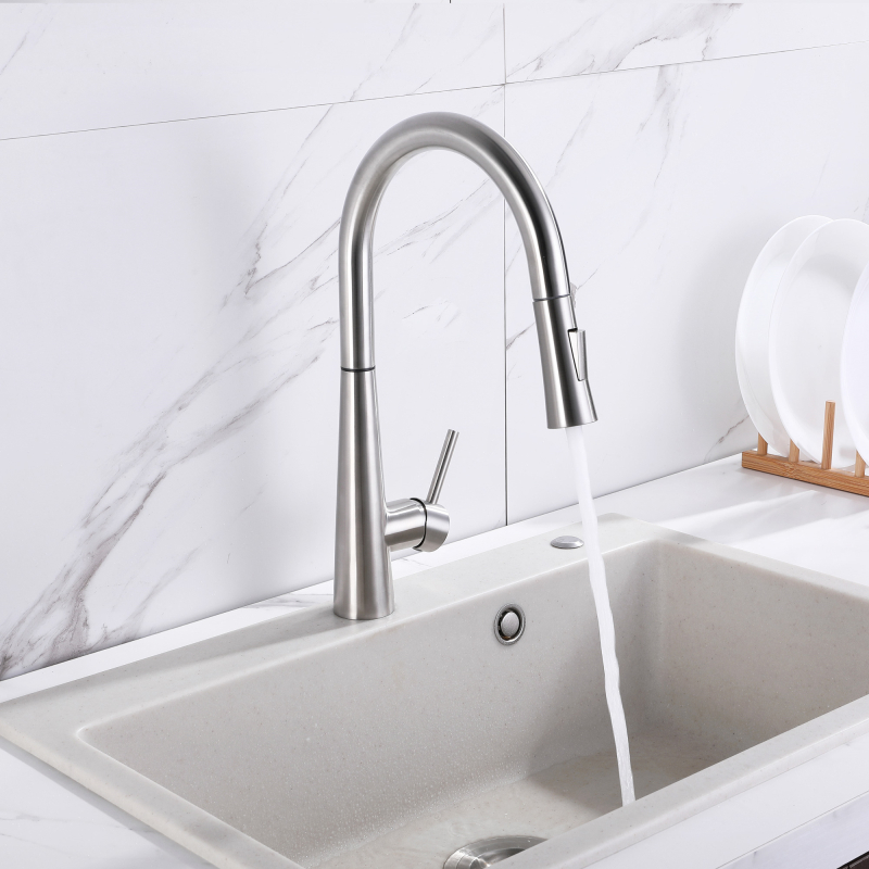 360 Degrees Touch Sensor Pull Down Kitchen Sink Faucets Buy brushed nickel Kitchen Faucet